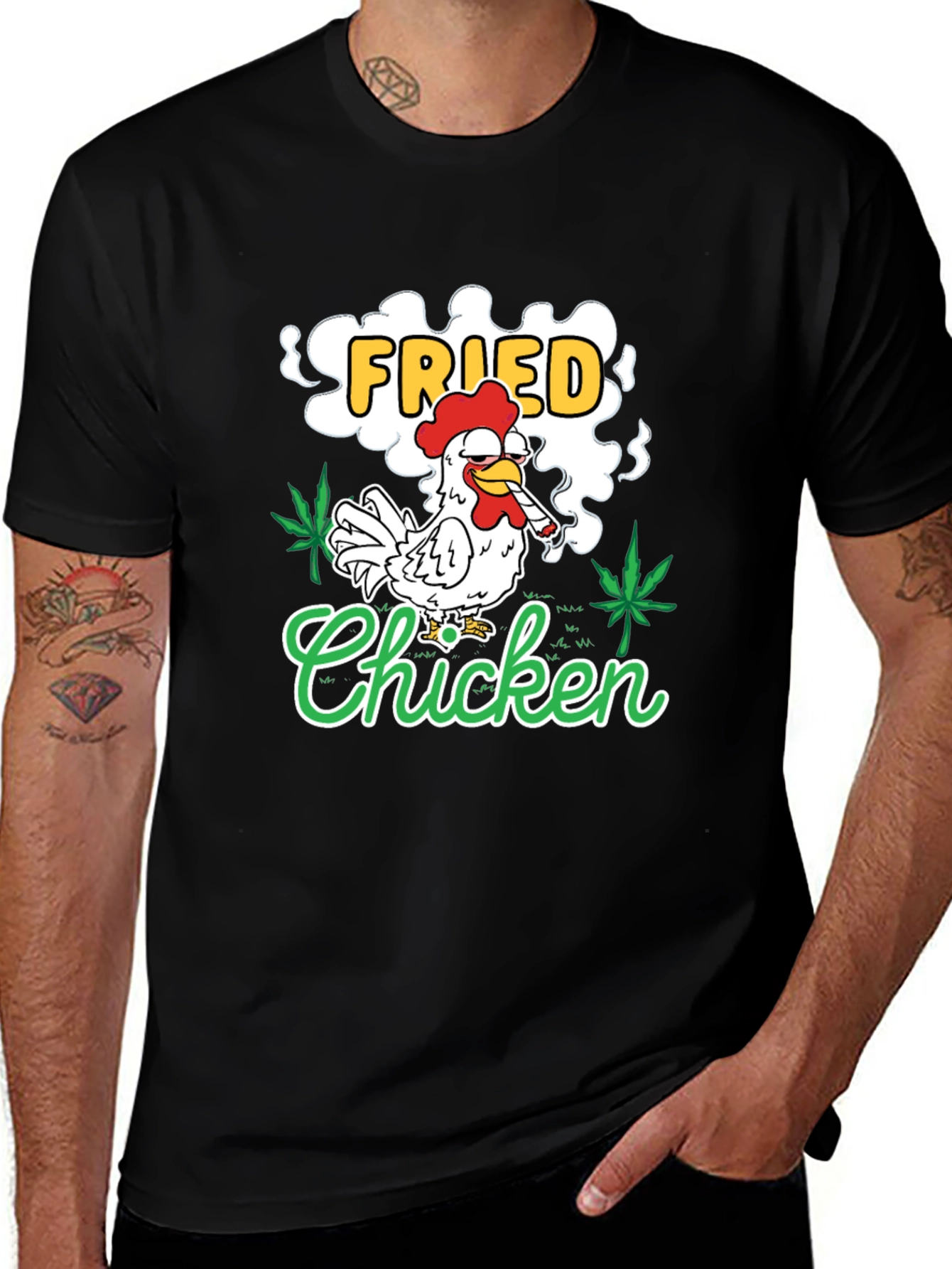 Variant 28 of Fried Chicken T-Shirt - Novelty Graphic Tee