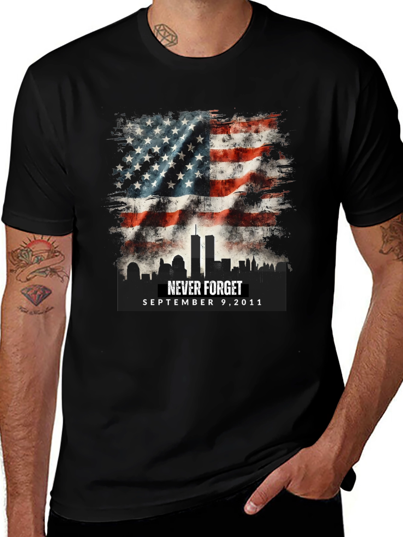 Never Forget 9/11 Tribute Tee