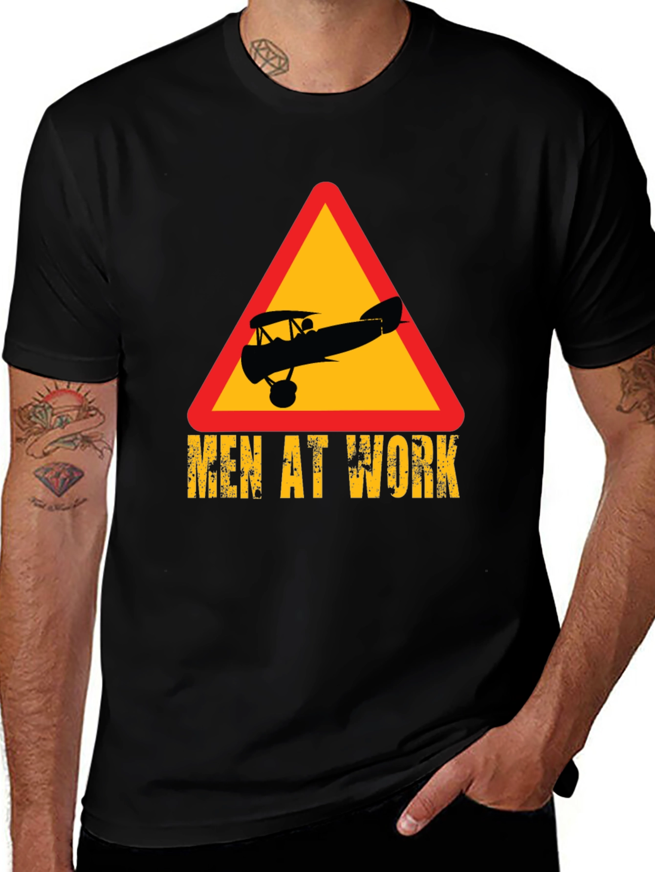 Variant 24 of Men at Work Biplane Graphic T-Shirt