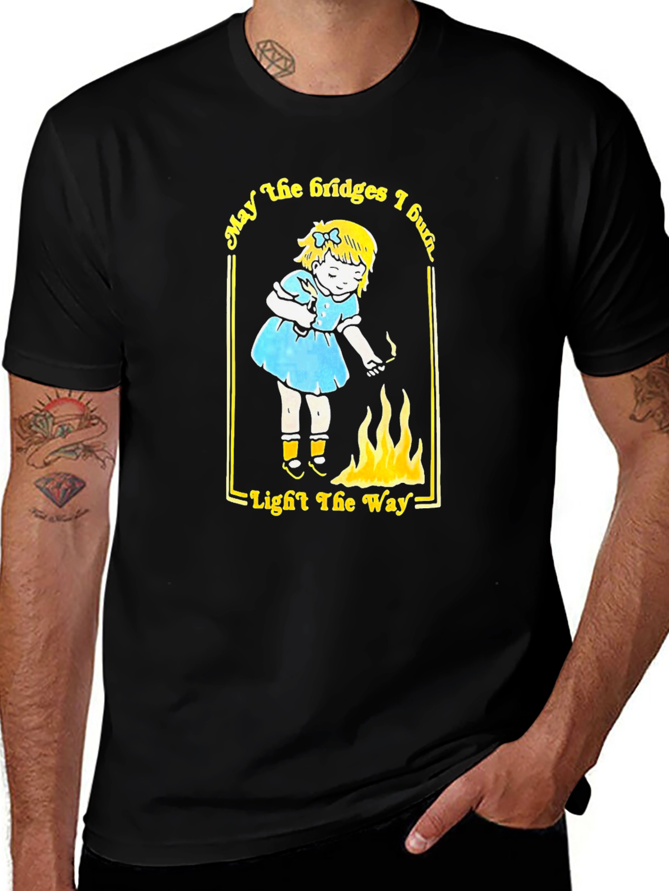 Variant 17 of May the Bridges I Burn Black Graphic Tee