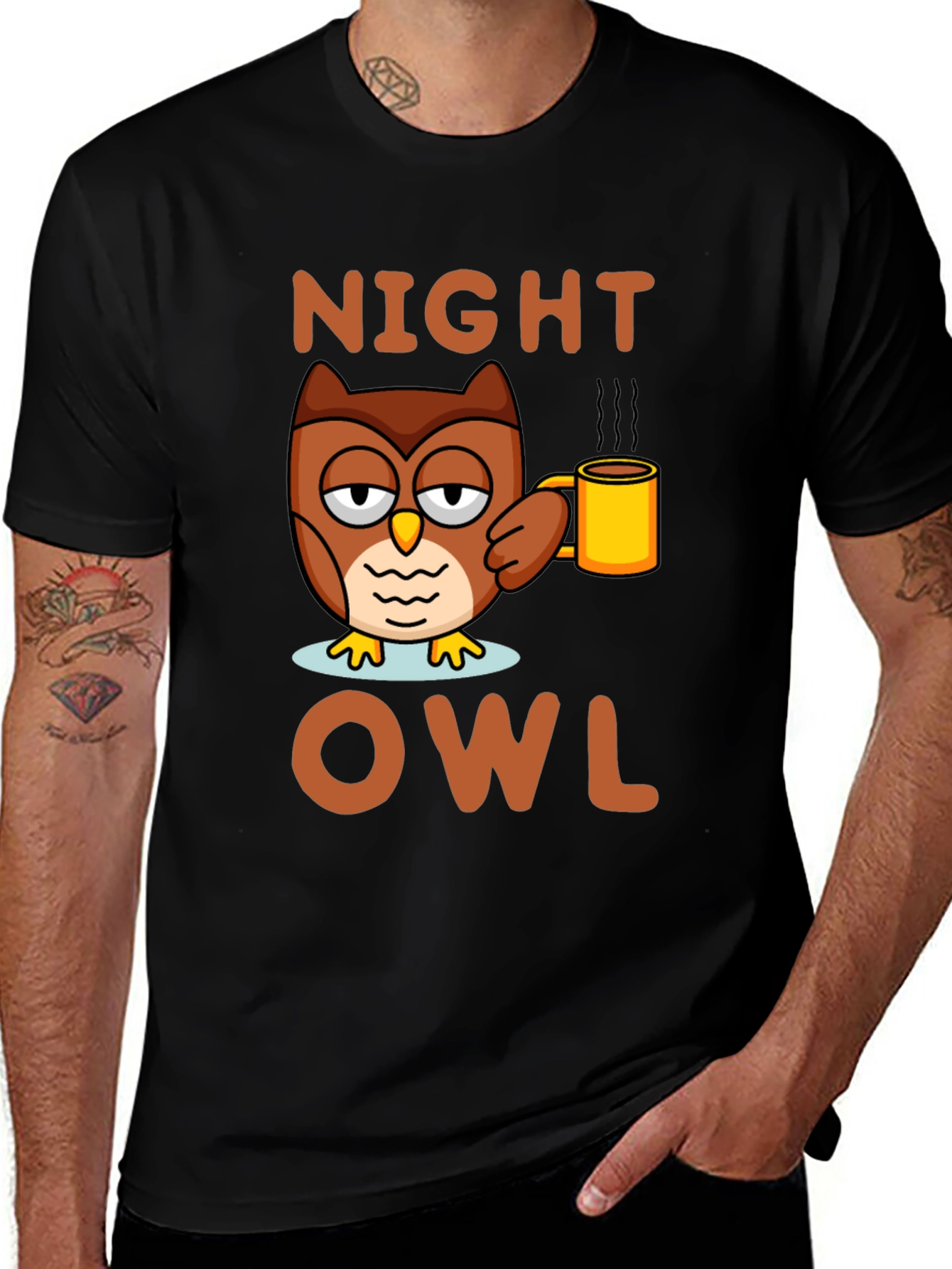 Variant 5 of Night Owl T-Shirt - Coffee Lover's Tee