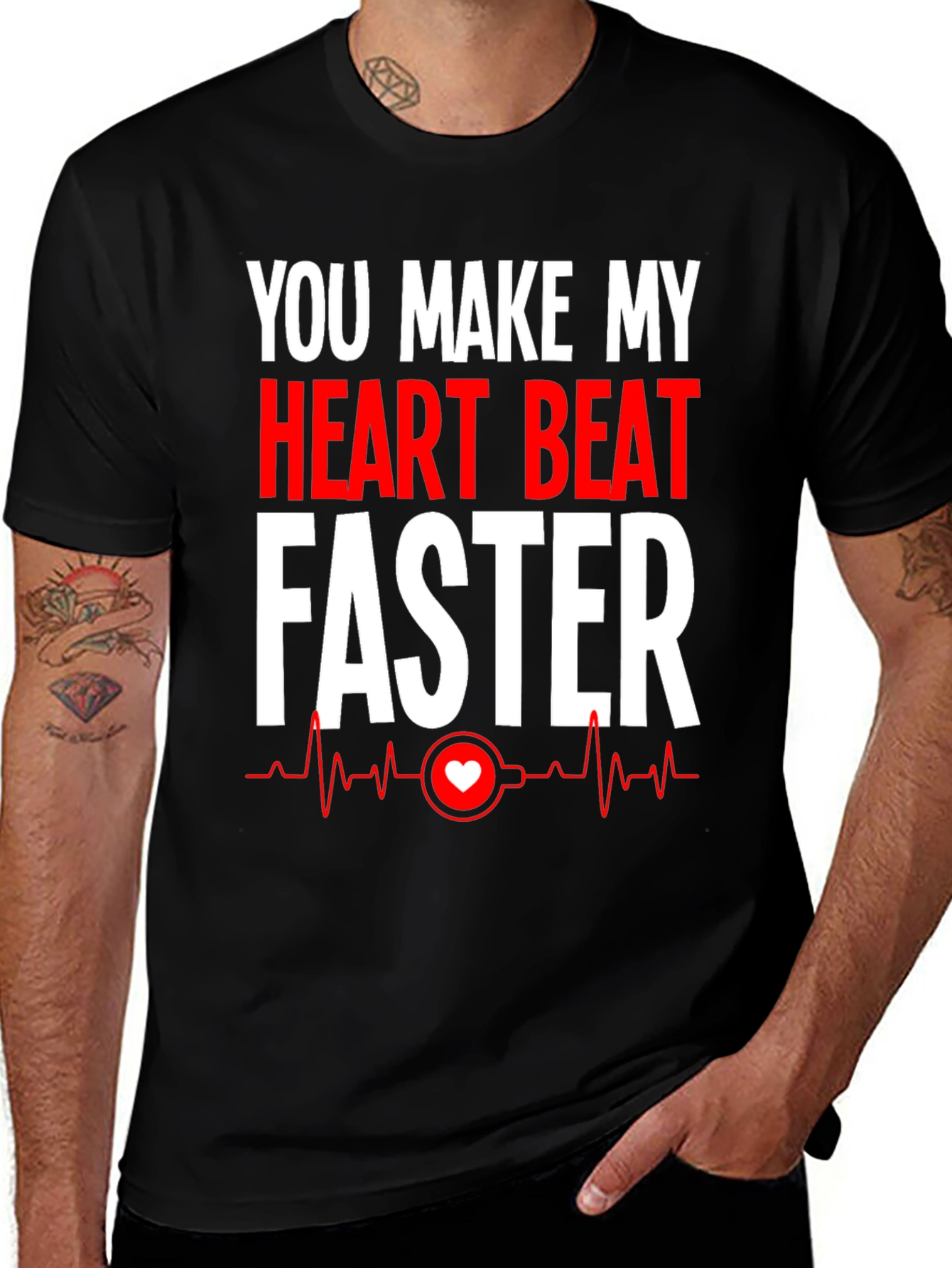 Variant 17 of Heartbeat Faster Graphic T-Shirt