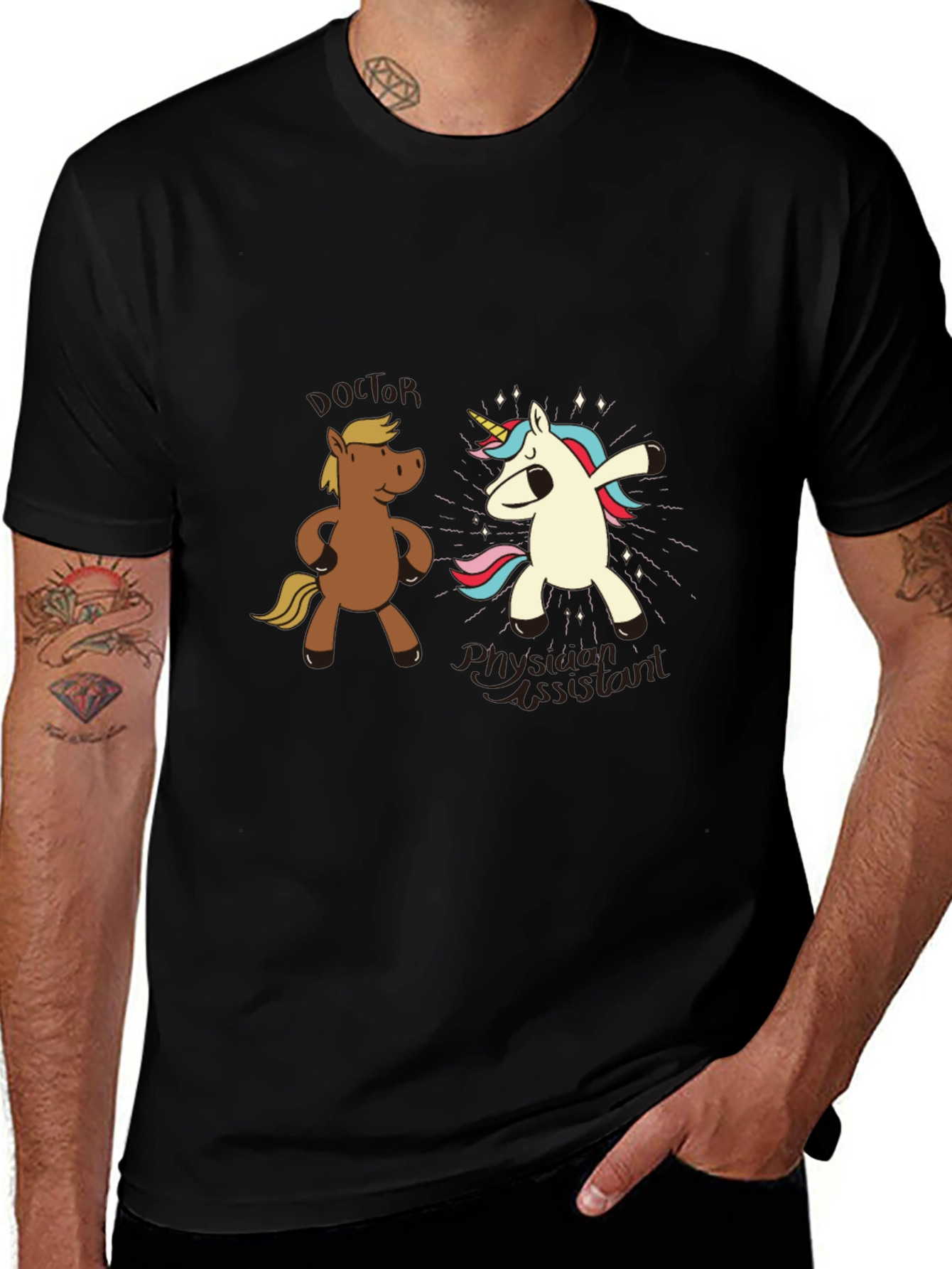 Variant 15 of Funny Horse & Unicorn Dabbing T-Shirt