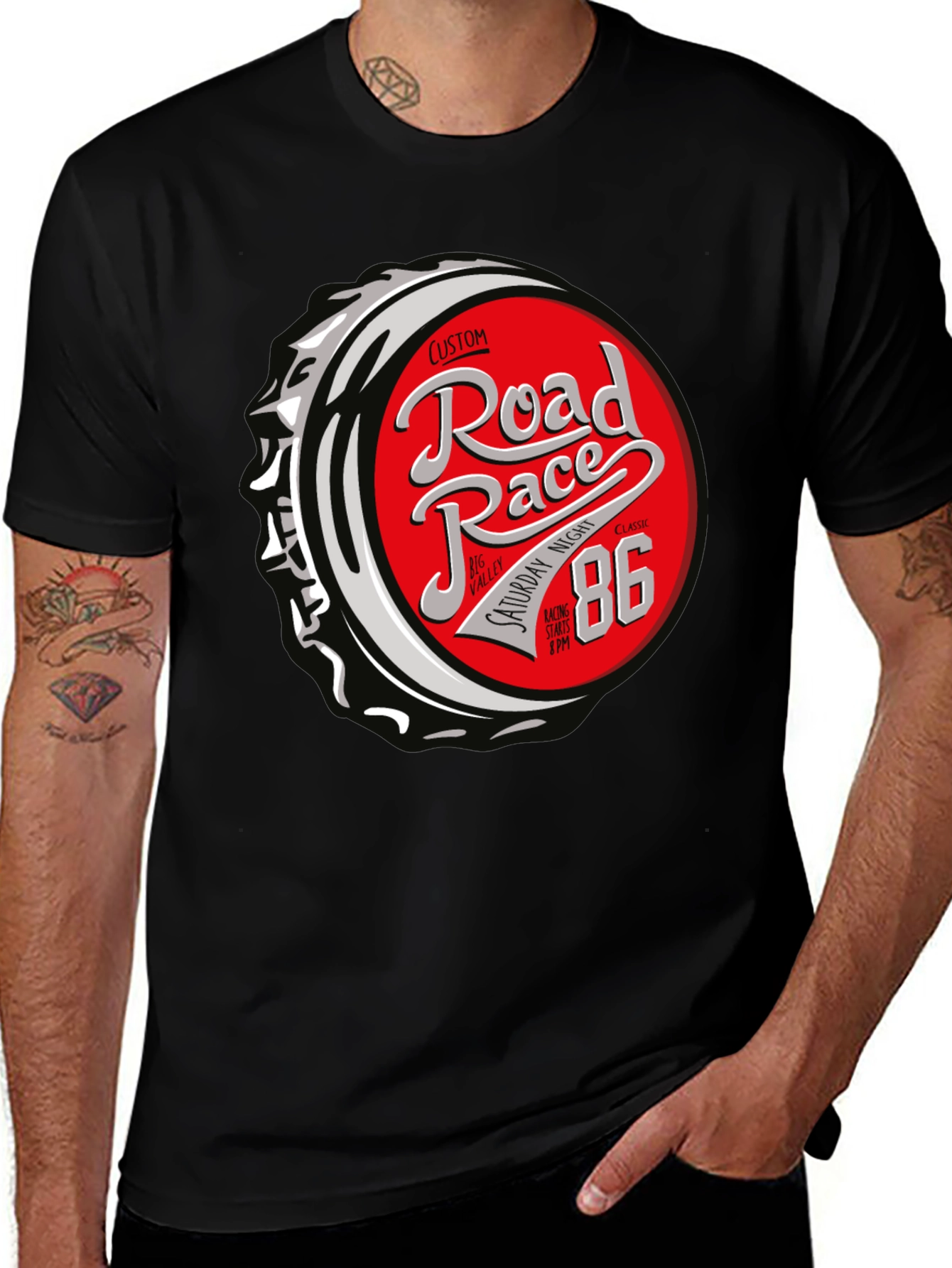 Variant 27 of Road Race 86 T-Shirt - Custom Design