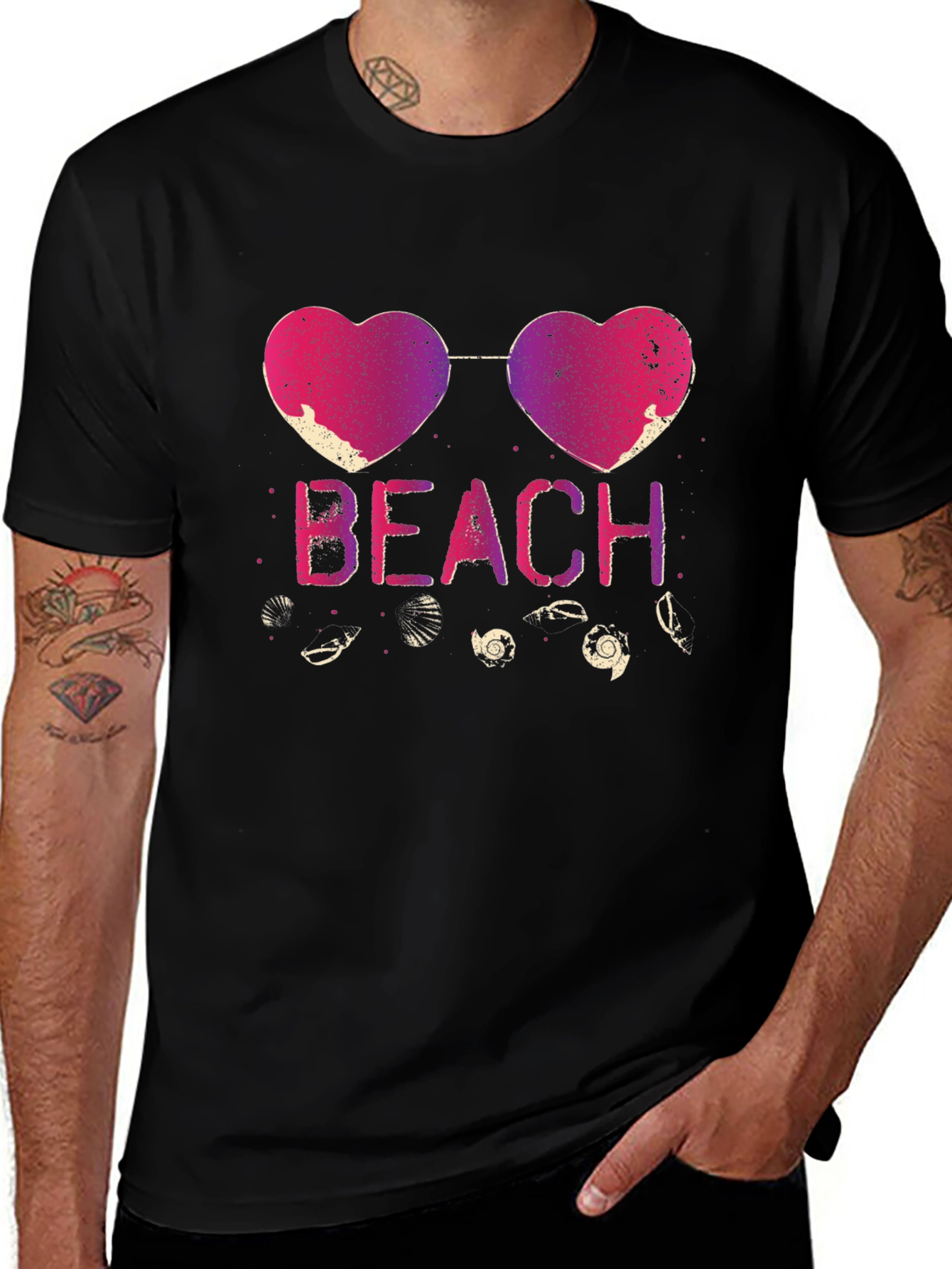 Variant 18 of Beach Heart Sunglasses Graphic Tee