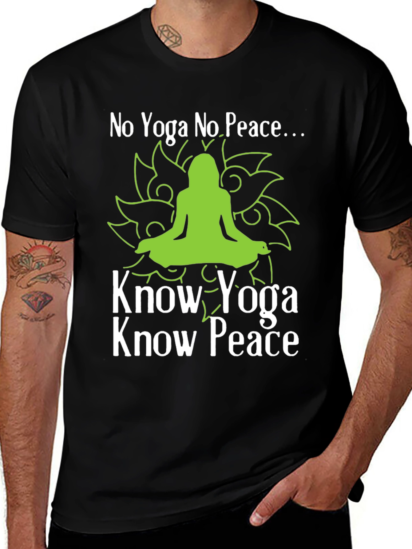 Variant 21 of Yoga Peace T-Shirt - Know Yoga Know Peace Tee