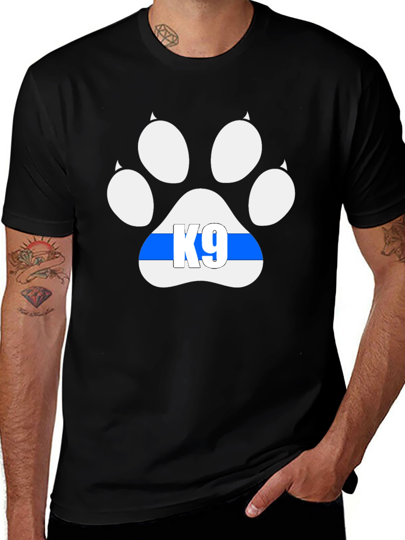 K9 Paw Print T-Shirt - Police Dog Support