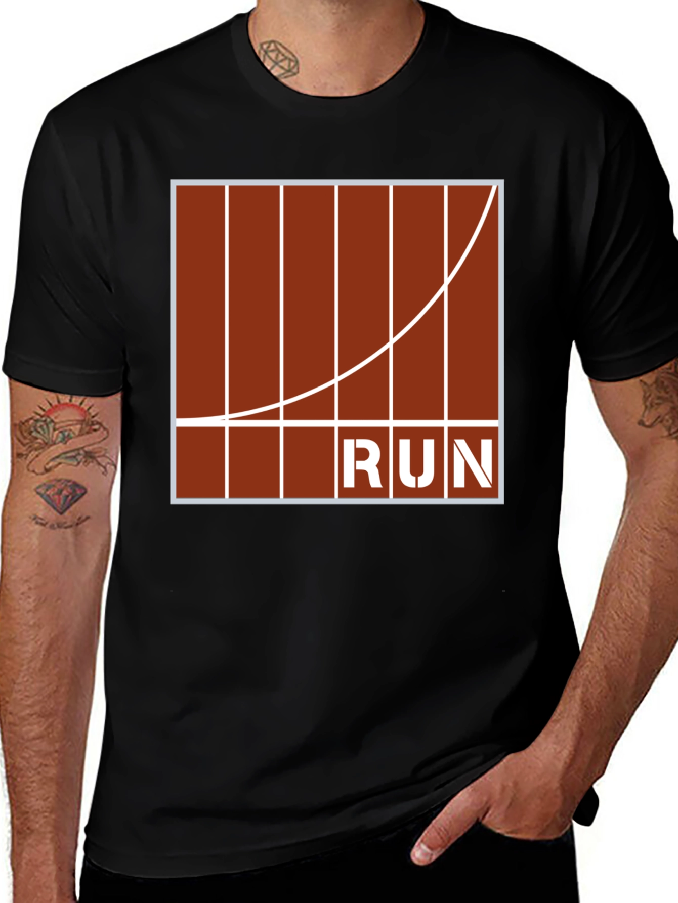 Variant 6 of Run Track Graphic T-Shirt - Athletic Style