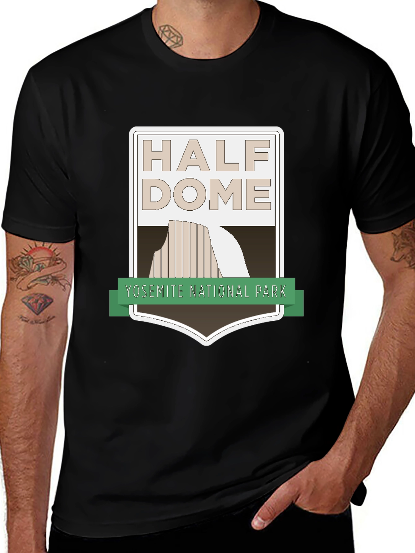 Variant 14 of Half Dome Yosemite National Park Black T-Shirt