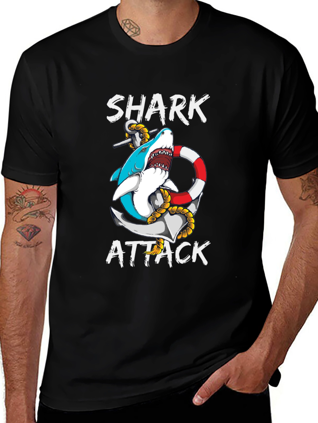 Variant 15 of Shark Attack Graphic Tee