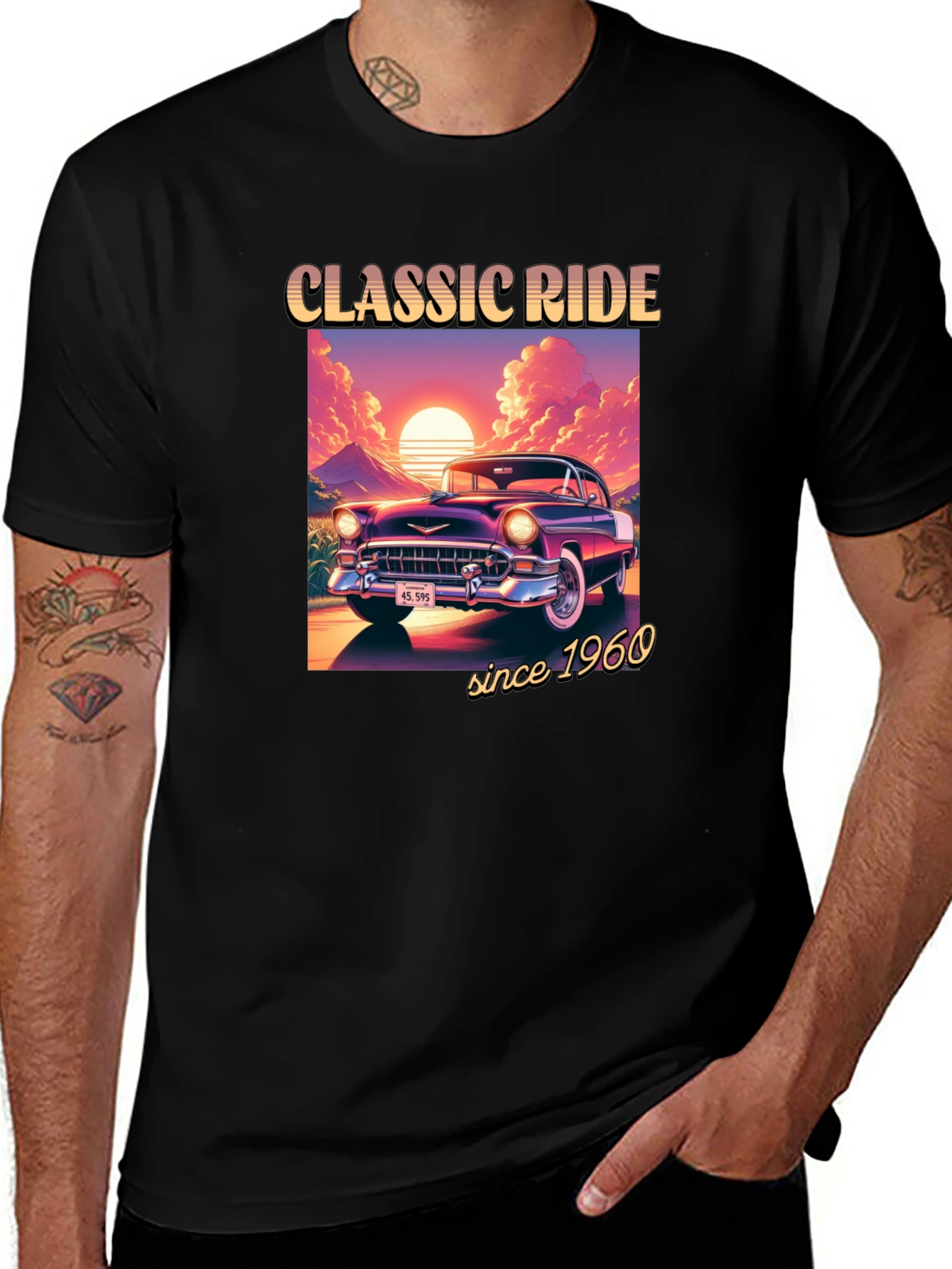 Classic Ride Since 1960 Black Graphic T-Shirt