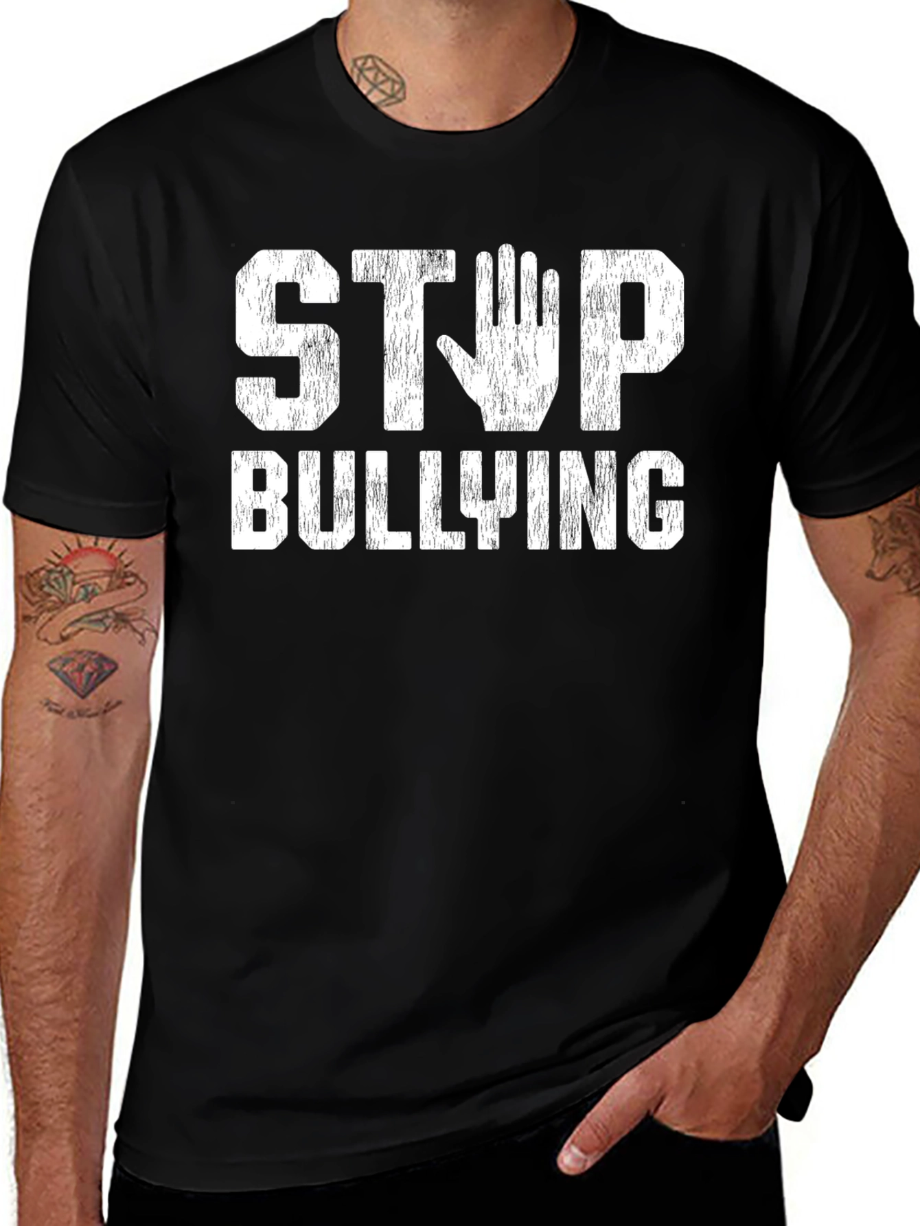 Stop Bullying Graphic Tee - Black T-Shirt
