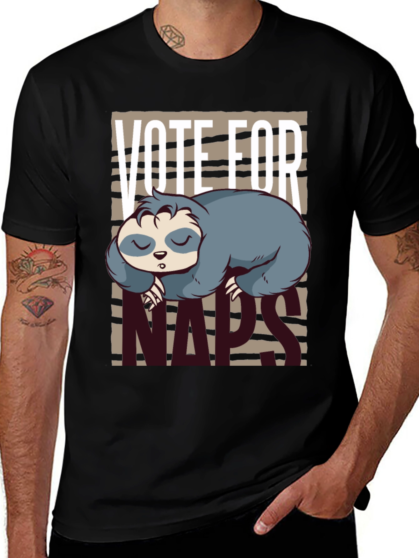 Variant 11 of Vote For Naps Sloth T-Shirt