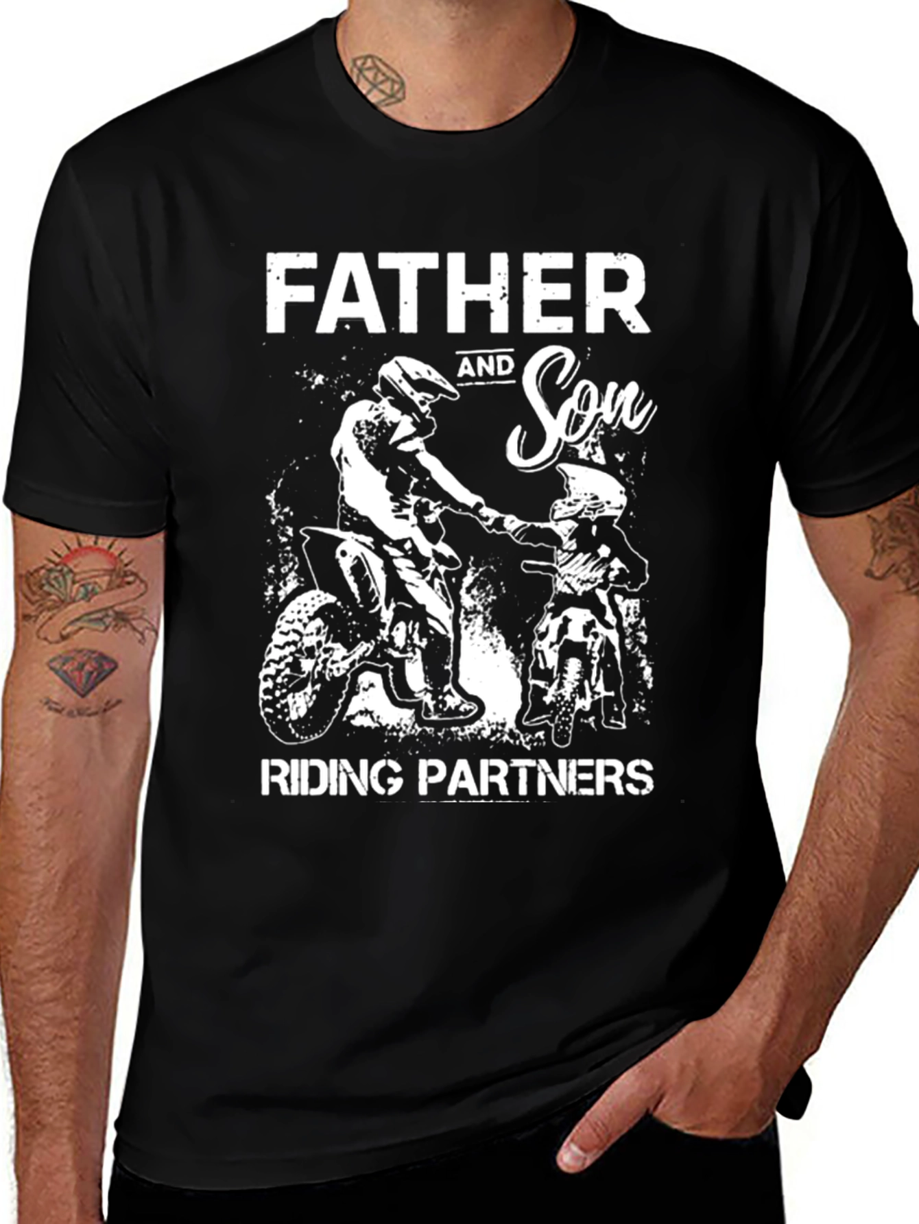 Variant 11 of Father and Son Riding Partners Graphic Tee