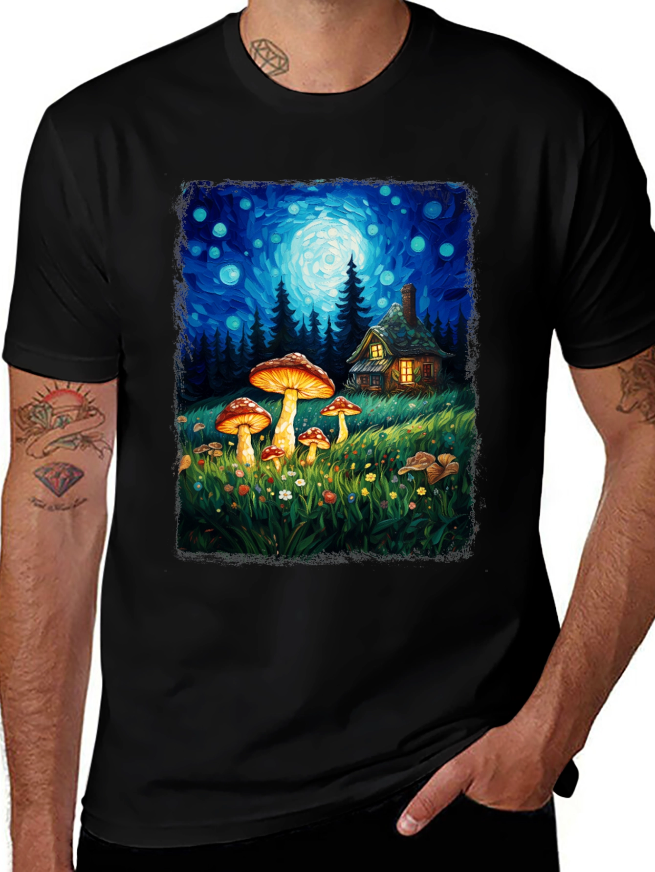 Variant 30 of Mushroom Cottagecore Graphic Tee
