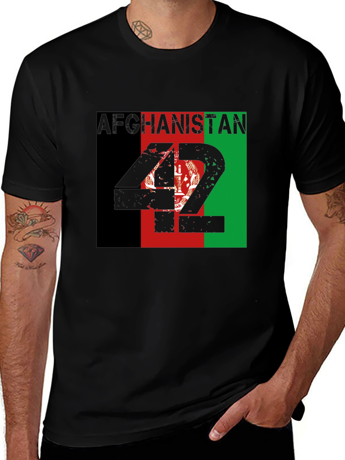 Variant 21 of Afghanistan Flag T-Shirt