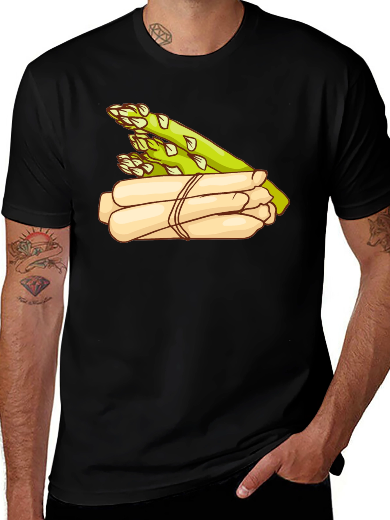 Asparagus Graphic Print T-Shirt - Foodie Fashion