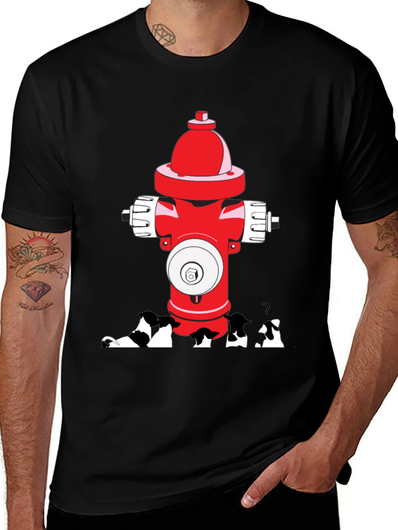 Variant 25 of Dog Peeing on Fire Hydrant Graphic Tee