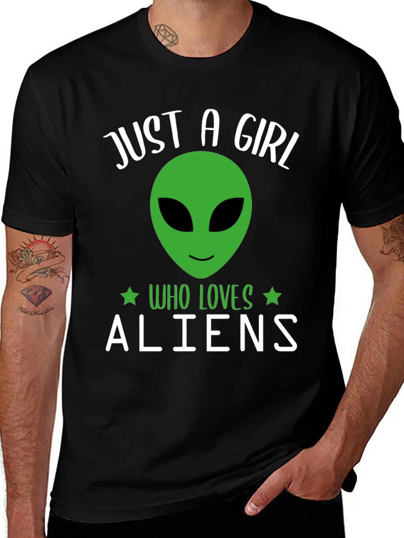 Variant 9 of Just A Girl Who Loves Aliens T-Shirt