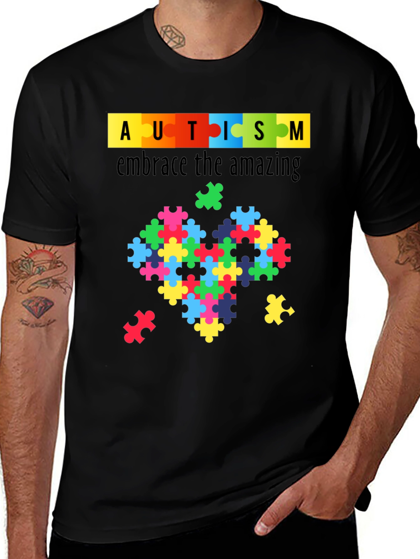 Variant 8 of Autism Awareness Tee - Embrace The Amazing
