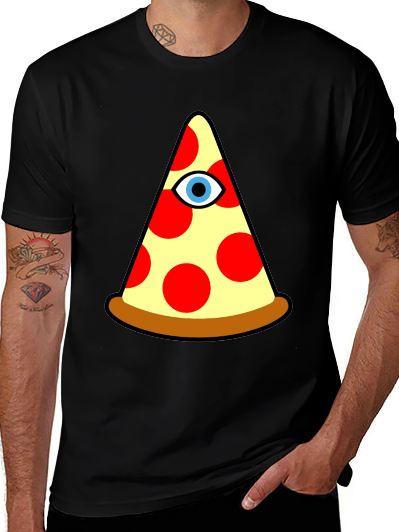 Variant 16 of Pizza Illuminati Graphic T-Shirt