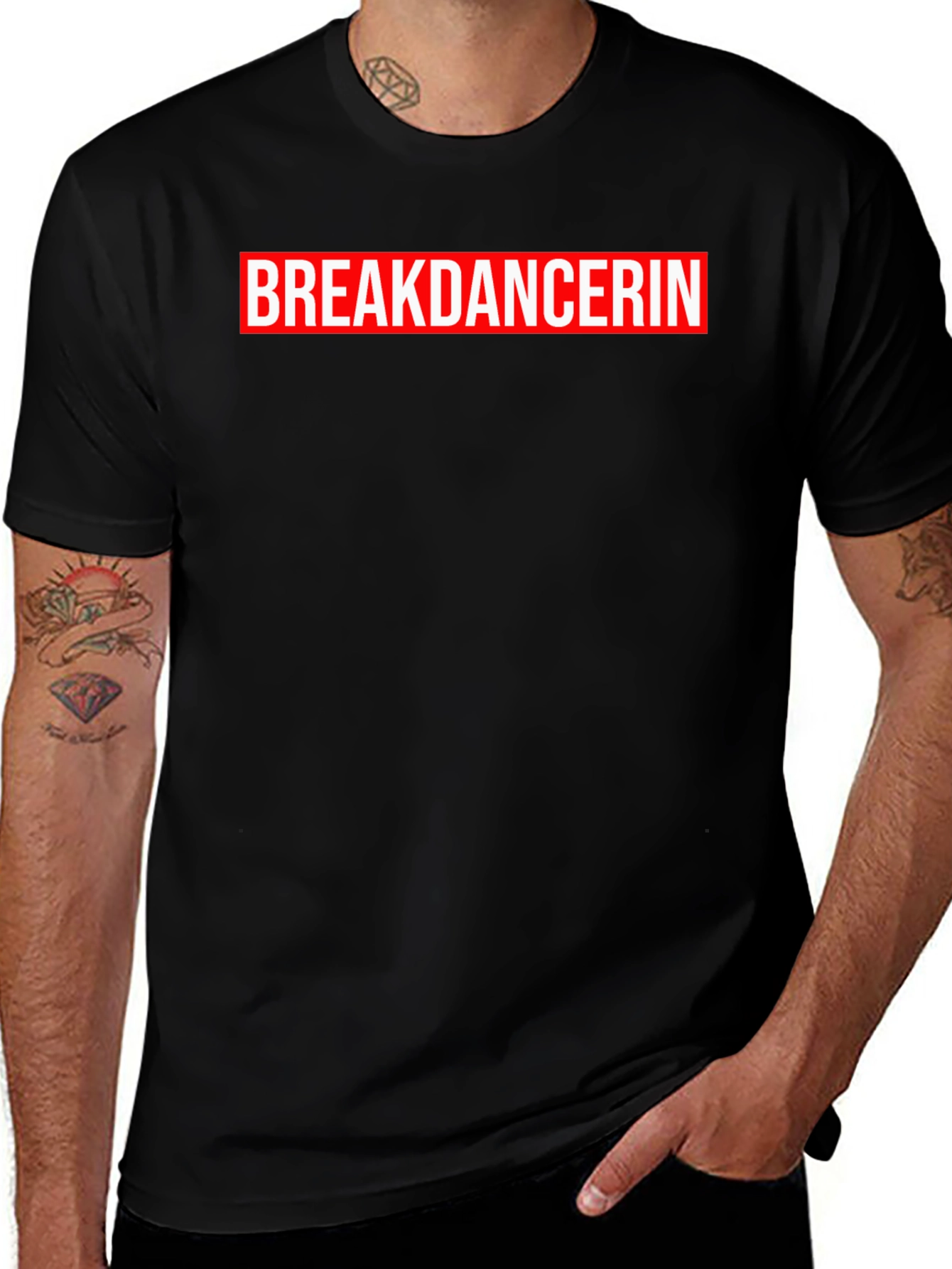 Breakdancer T-Shirt - Stylish Red & Black Design