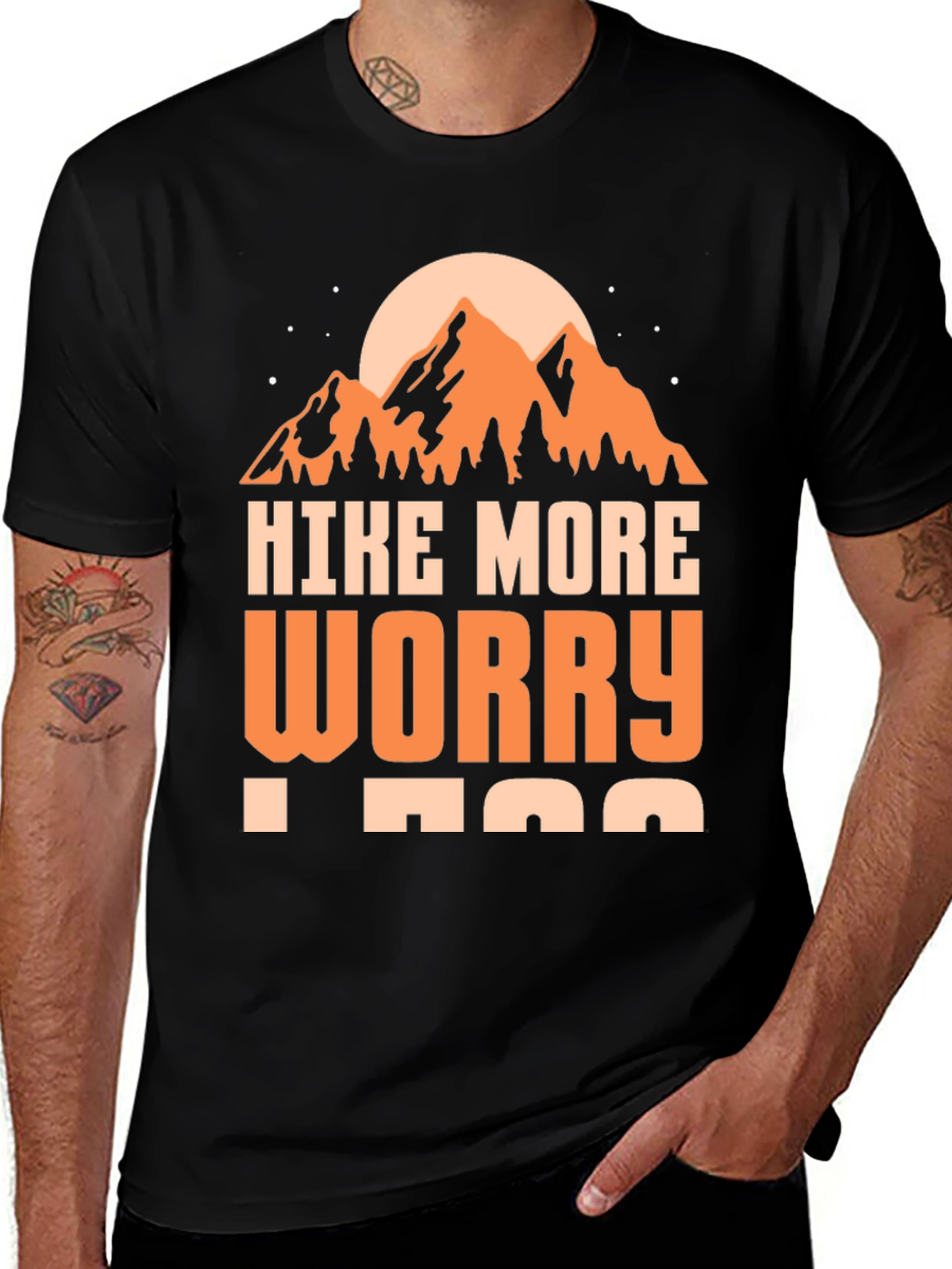 Variant 15 of Hike More Worry Less Graphic Tee