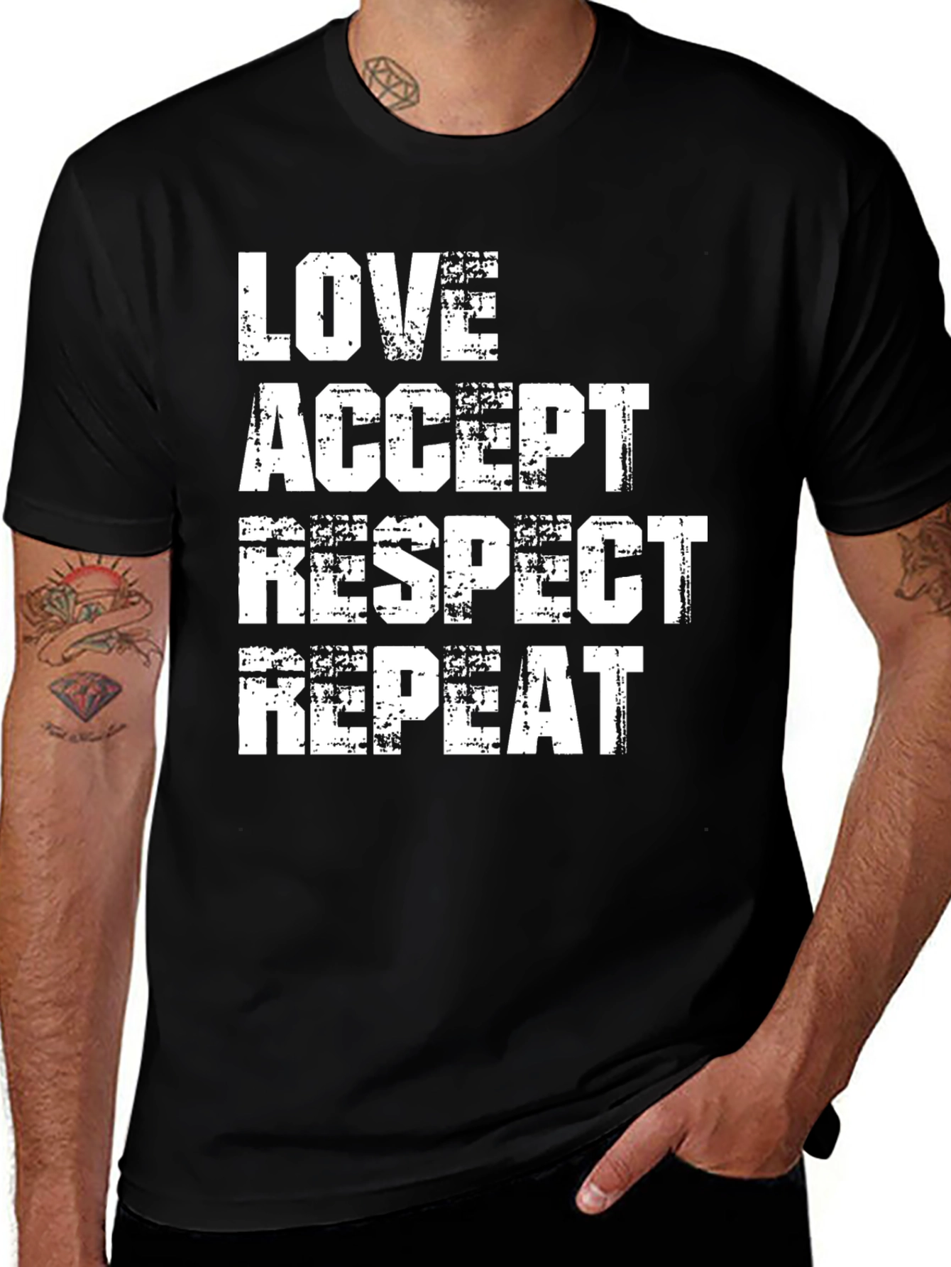Love Accept Respect Repeat Graphic T-Shirt