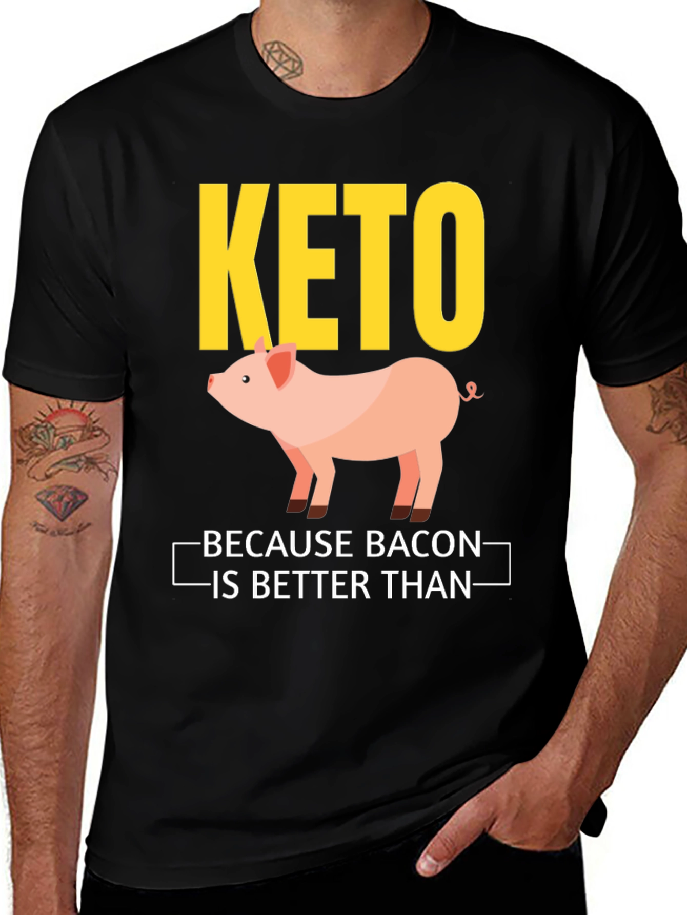 Variant 25 of Keto Bacon T-Shirt - Funny Diet Tee