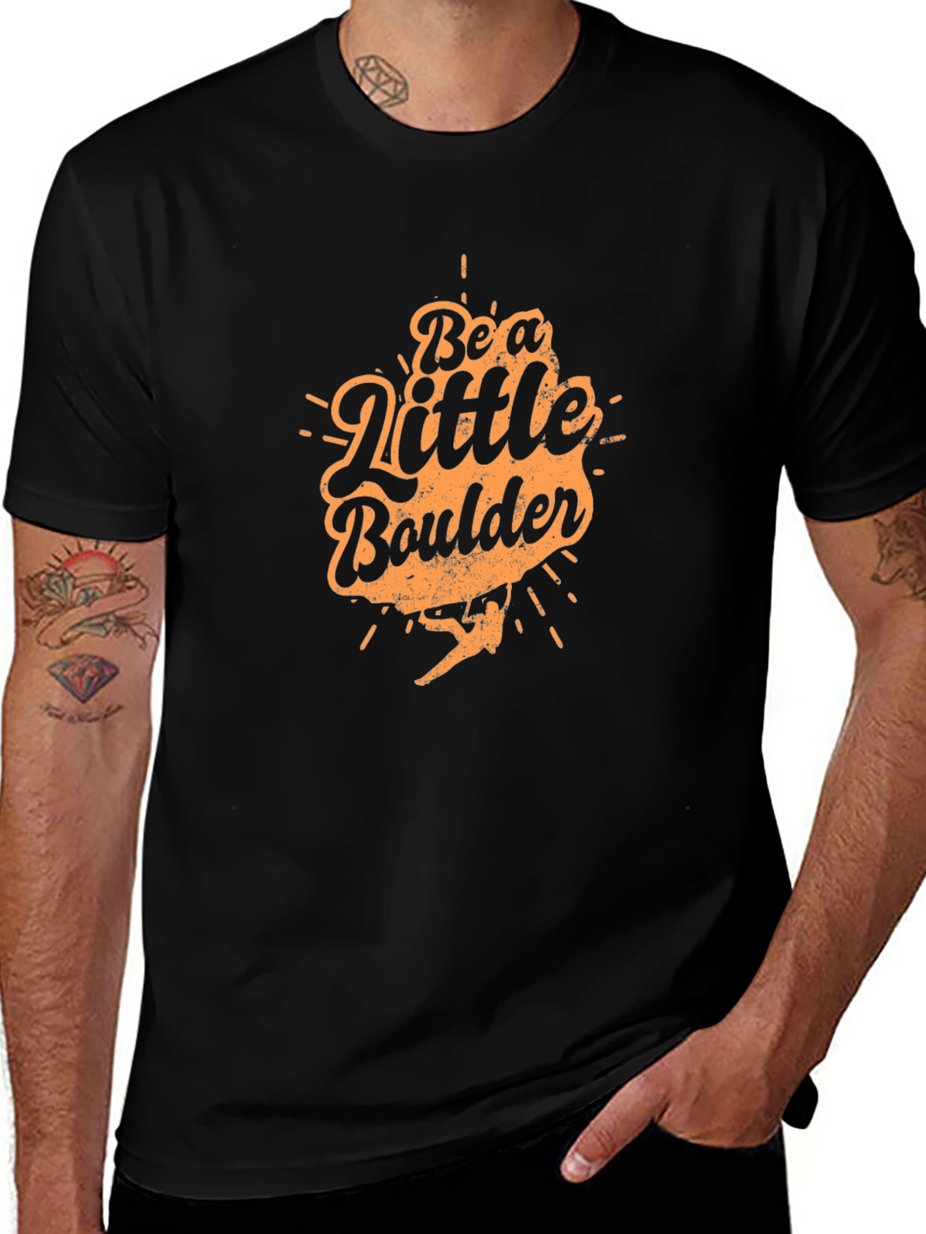 Variant 9 of Be a Little Boulder Black T-Shirt