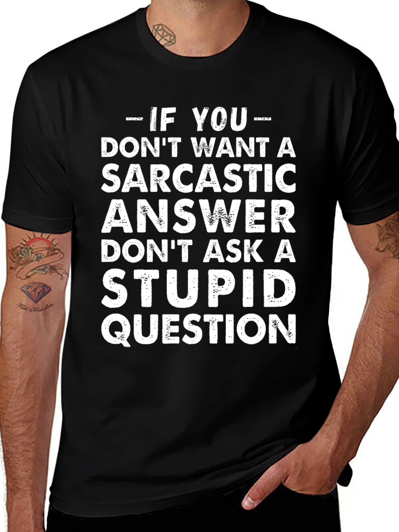 Variant 10 of Sarcastic Answer Graphic T-Shirt