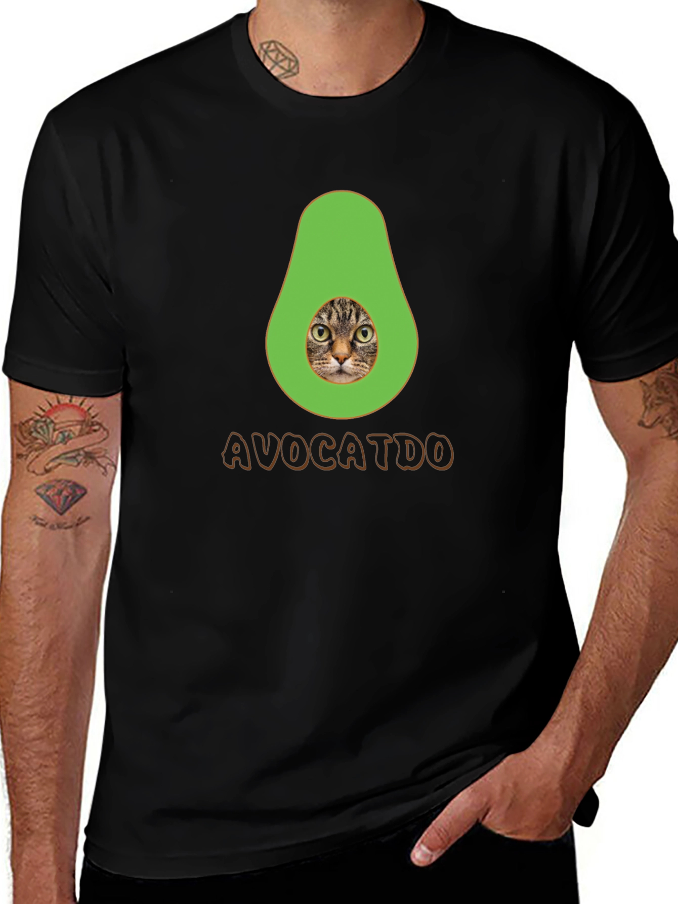Variant 9 of Avocatdo T-Shirt: Cat Avocado Pun Tee