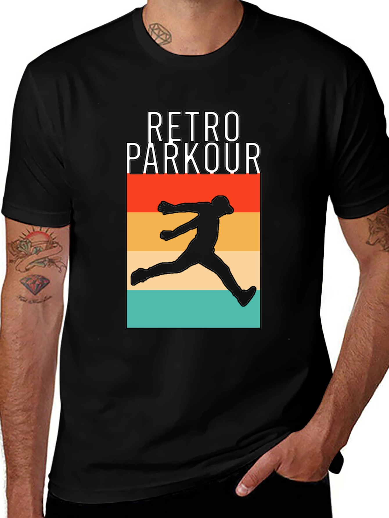 Variant 4 of Retro Parkour Graphic T-Shirt - Urban Style Tee