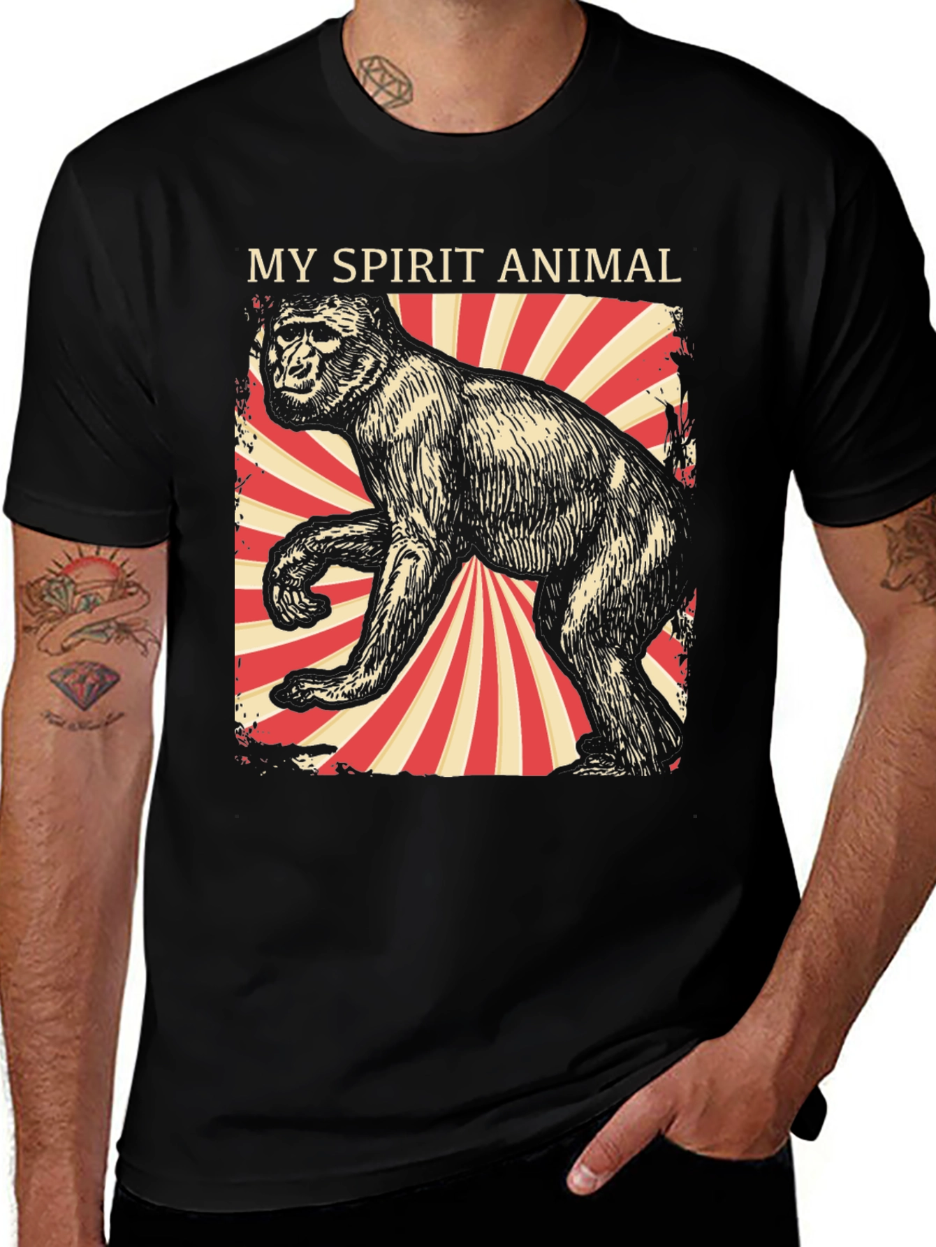 Variant 20 of My Spirit Animal Monkey Graphic Tee - Unique Design