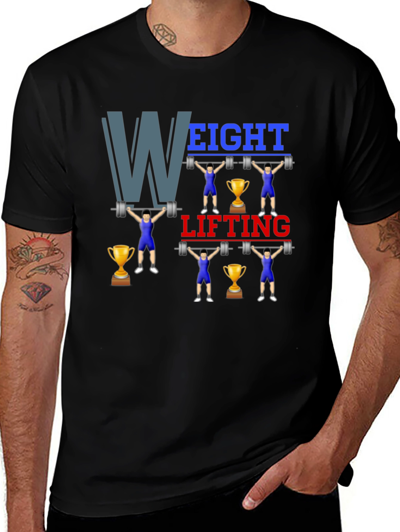 Variant 17 of Weight Lifting Graphic T-Shirt
