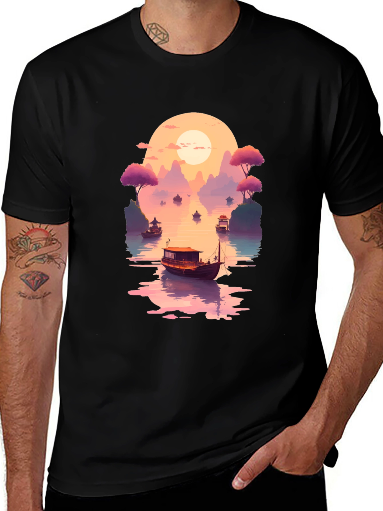 Scenic Sunset Boat Ride T-Shirt