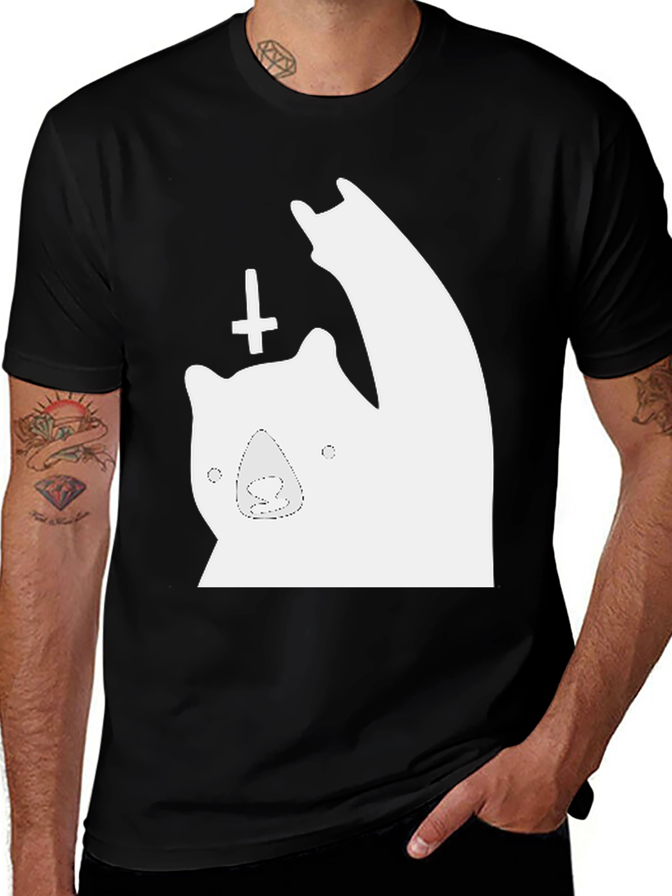 Variant 26 of Funny Bear T-Shirt - Metal Sign