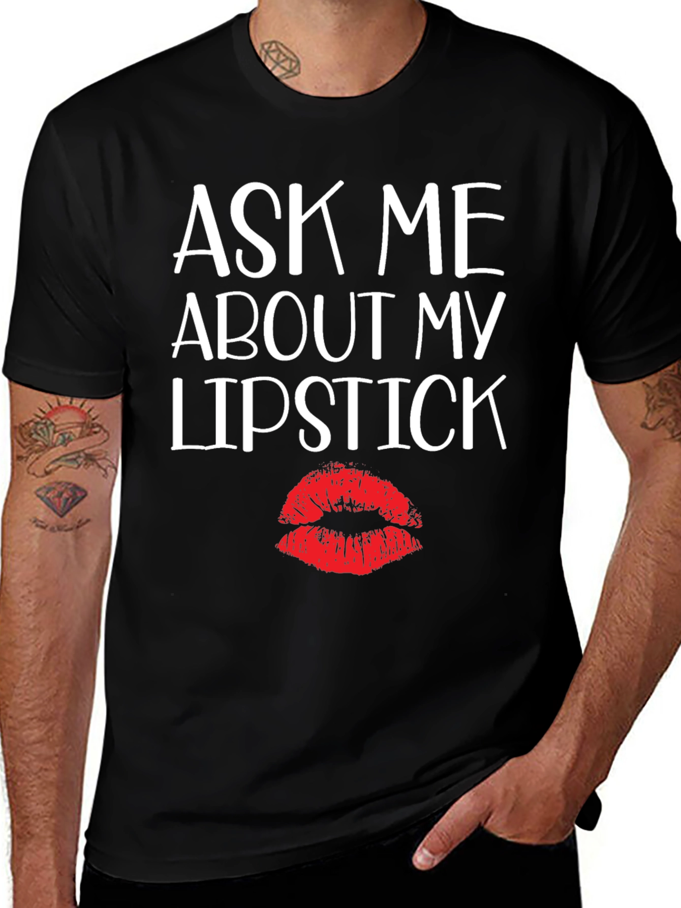 Variant 11 of Ask Me About My Lipstick Graphic Tee