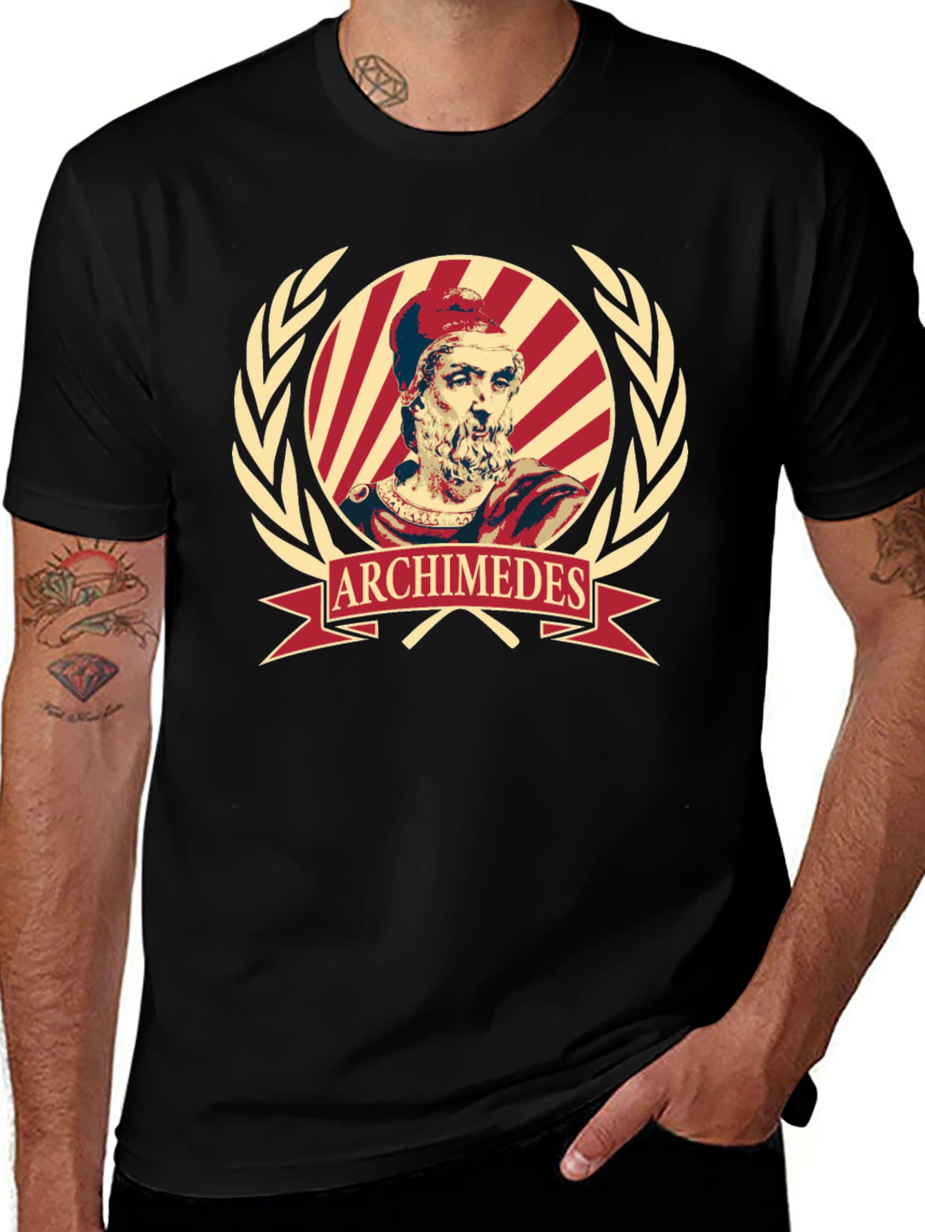 Variant 19 of Archimedes Graphic Tee - Classic Black T-Shirt