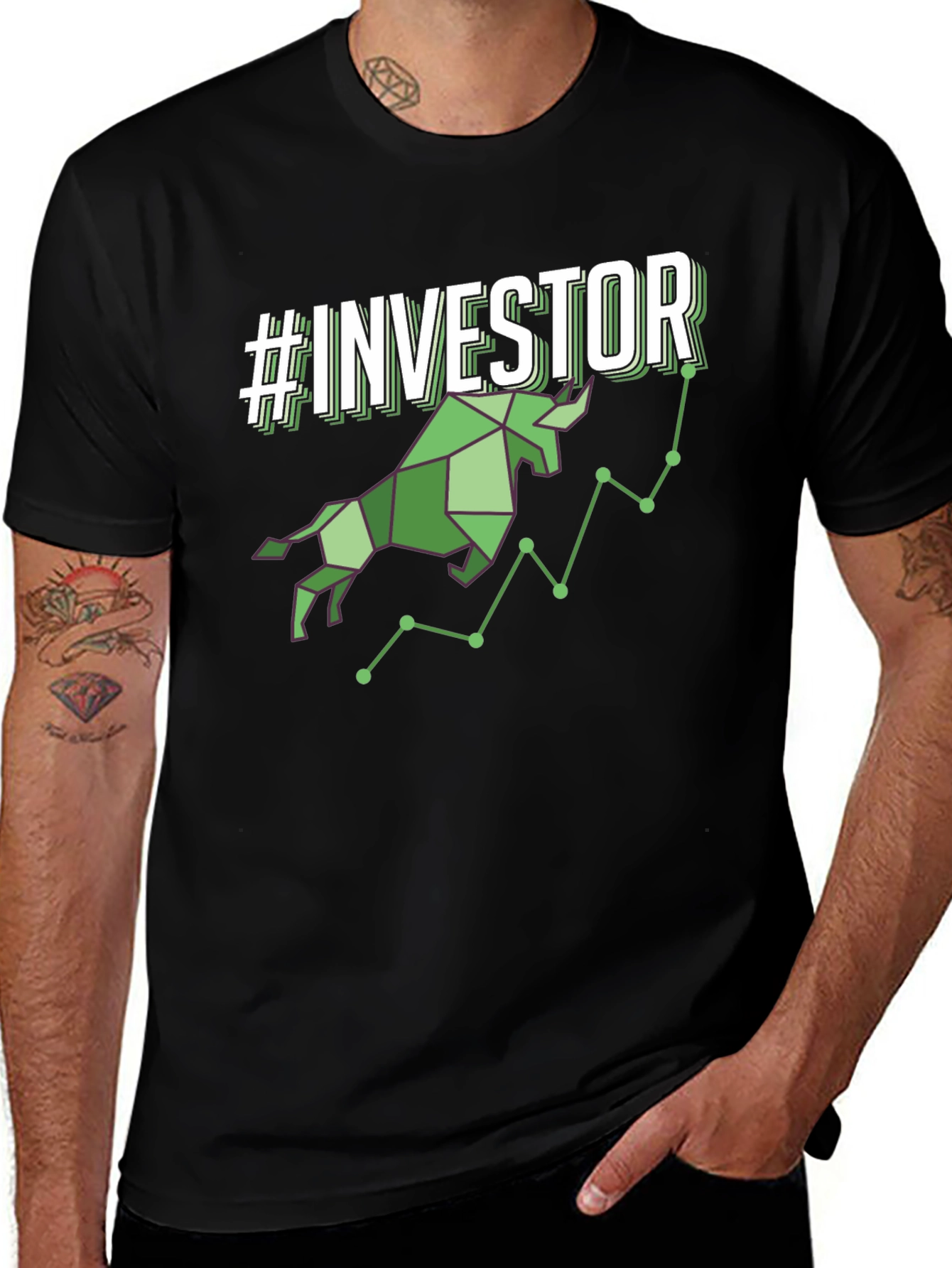 Investor Bull T-Shirt - Stock Market Trader Tee