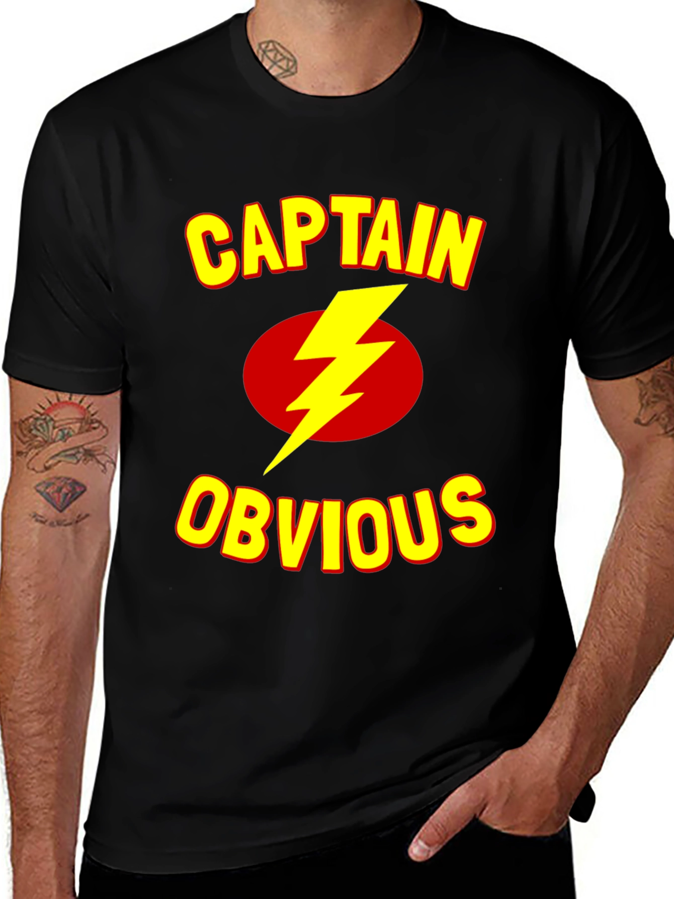 Variant 14 of Captain Obvious T-Shirt - Funny Humor Tee