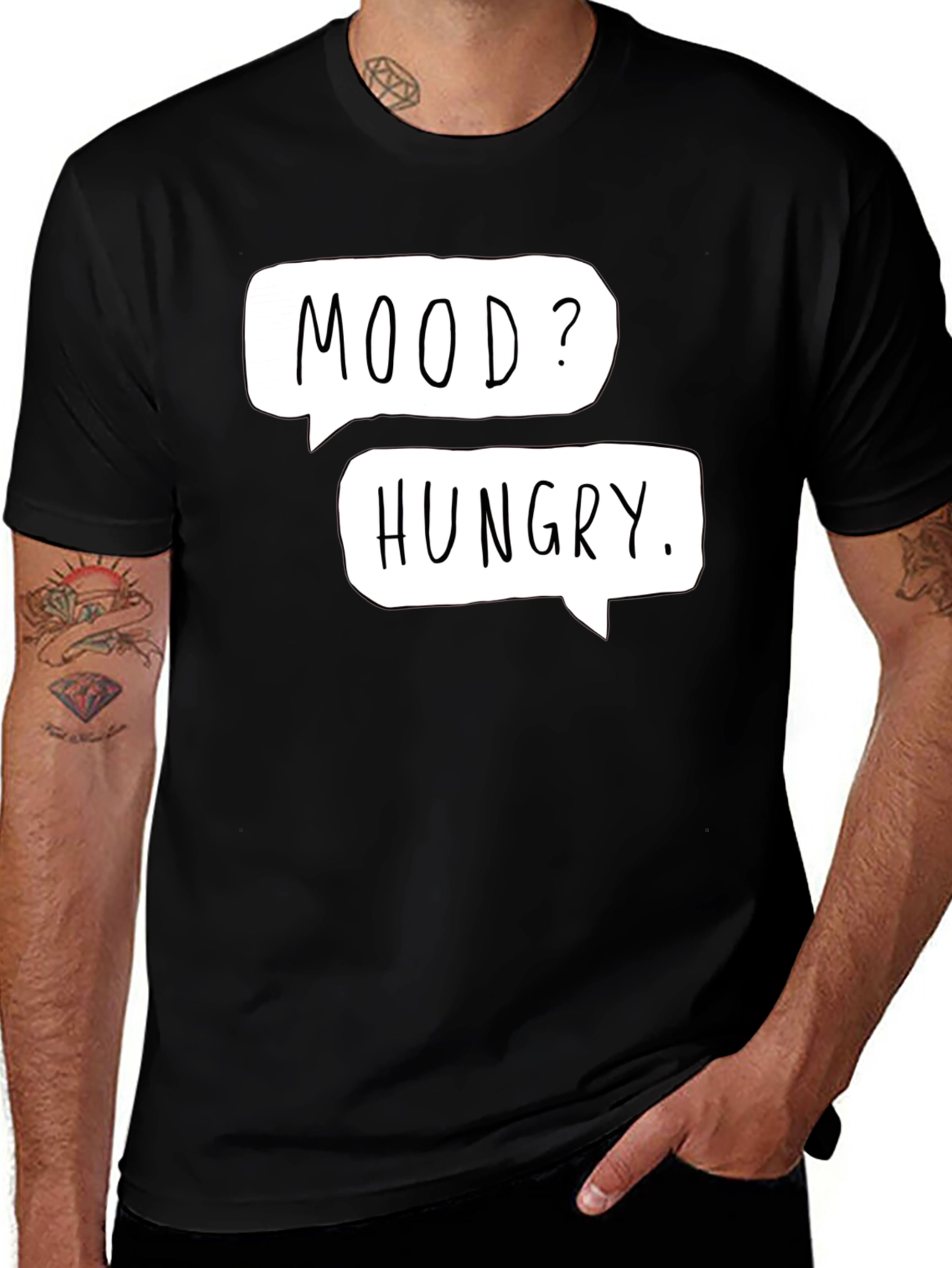 Variant 7 of Mood? Hungry T-Shirt - Funny Casual Tee
