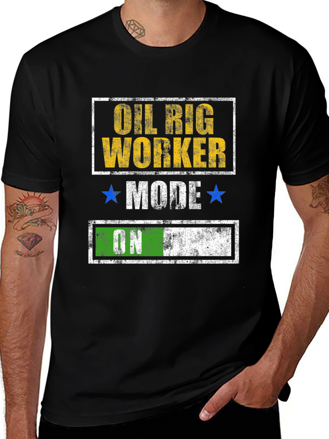 Oil Rig Worker Mode On T-Shirt