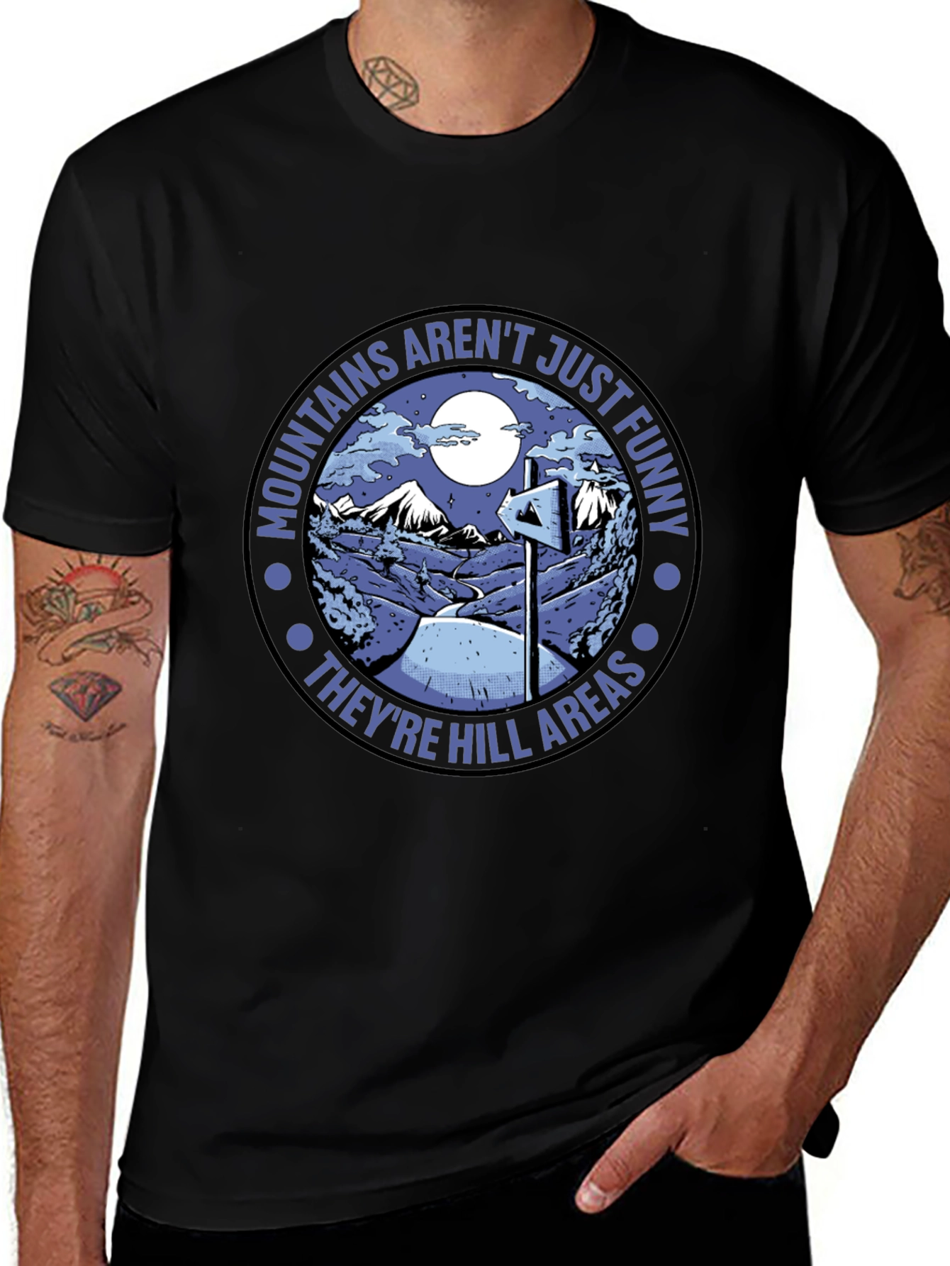 Variant 25 of Funny Mountains T-Shirt - Hill Areas Graphic Tee
