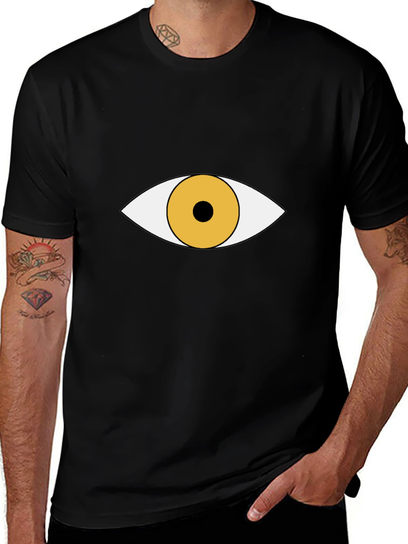 Variant 23 of Eye Graphic Tee - Black