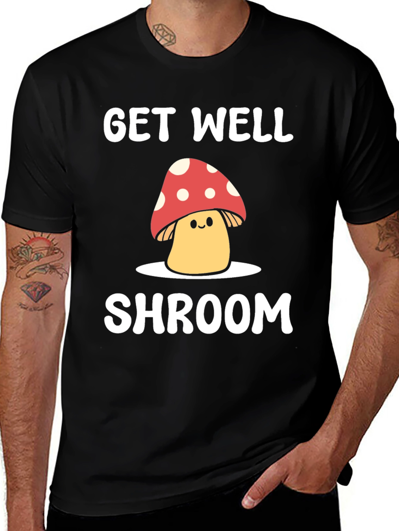 Variant 12 of Get Well Shroom T-Shirt Funny Mushroom Design