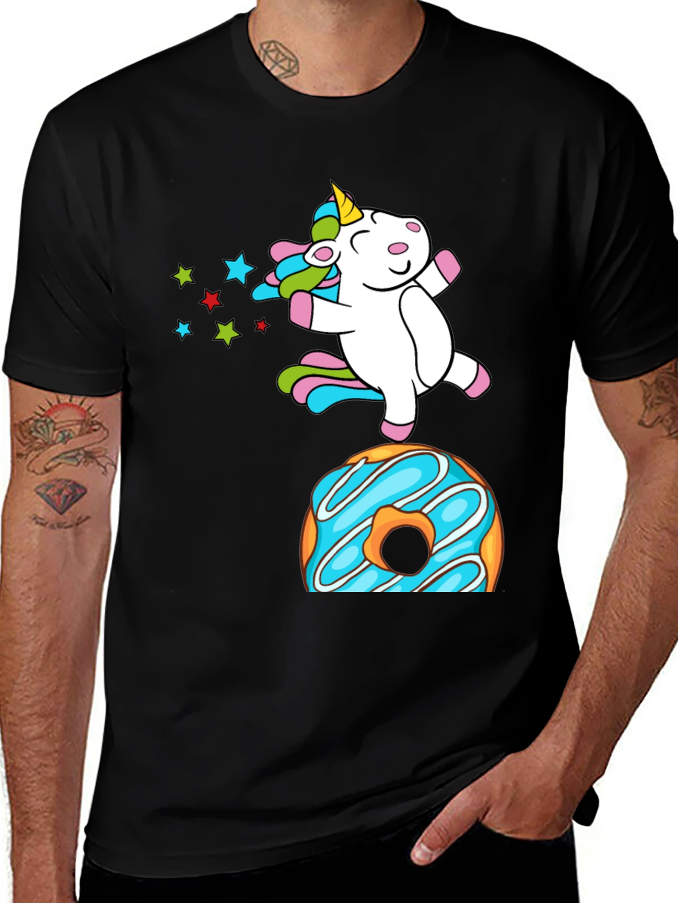 Variant 20 of Unicorn Donut Graphic T-Shirt - Fun & Stylish