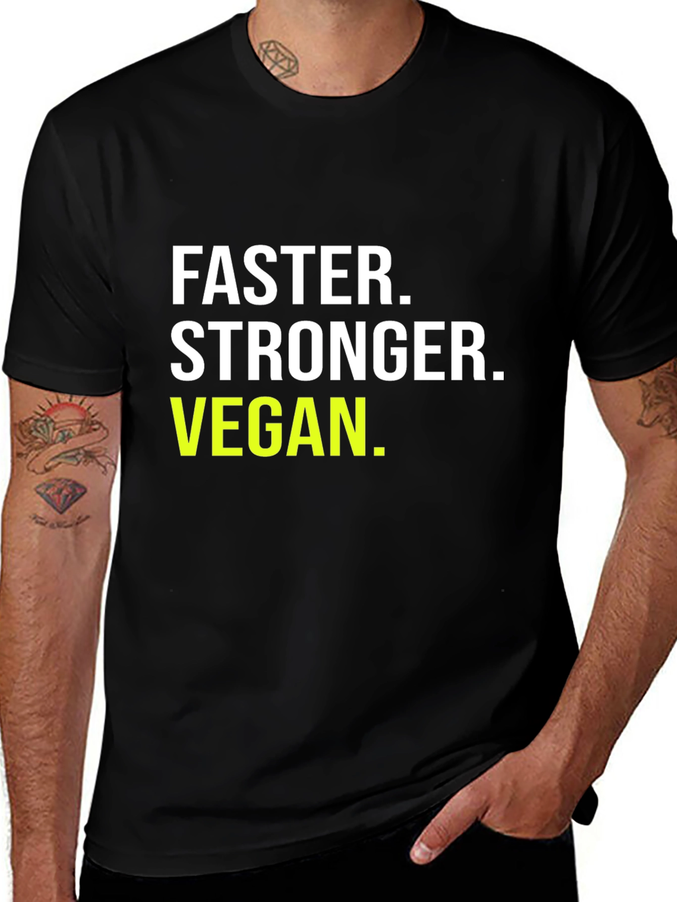 Variant 3 of Faster Stronger Vegan Graphic Tee