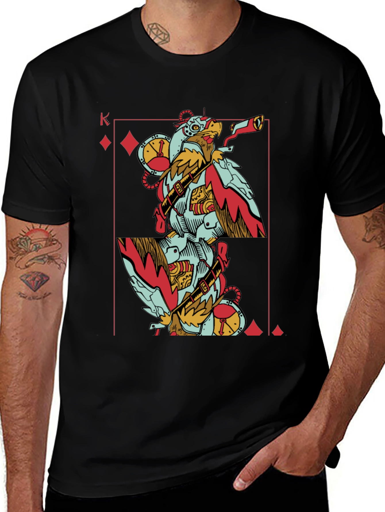 Variant 13 of King of Diamonds Steampunk Bird T-Shirt