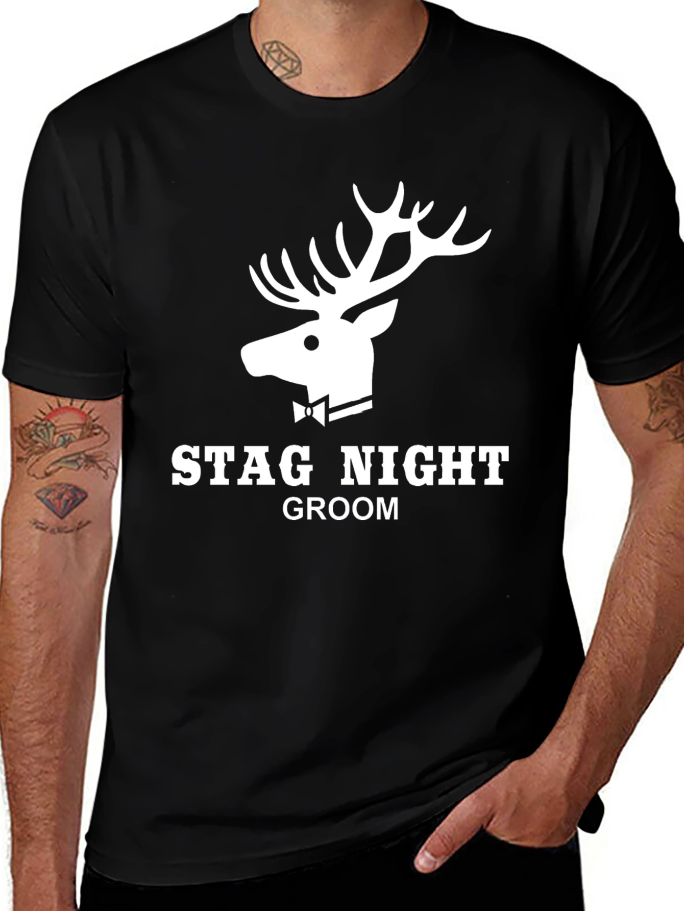 Stag Night Groom T-Shirt - Buck Graphic